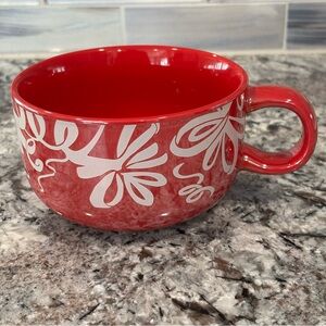 Starbucks 2023 Iridescent Red Ribbon Swirl Holiday Christmas Coffee Mug 16 oz